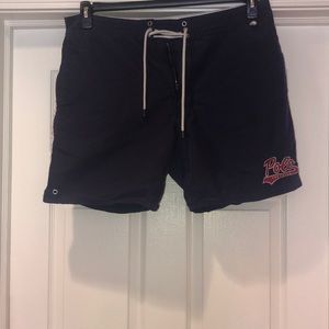 POLO Ralph Lauren swim trunks “Football Club.”. Size 36 in NVY/WHT. 🙌🏼